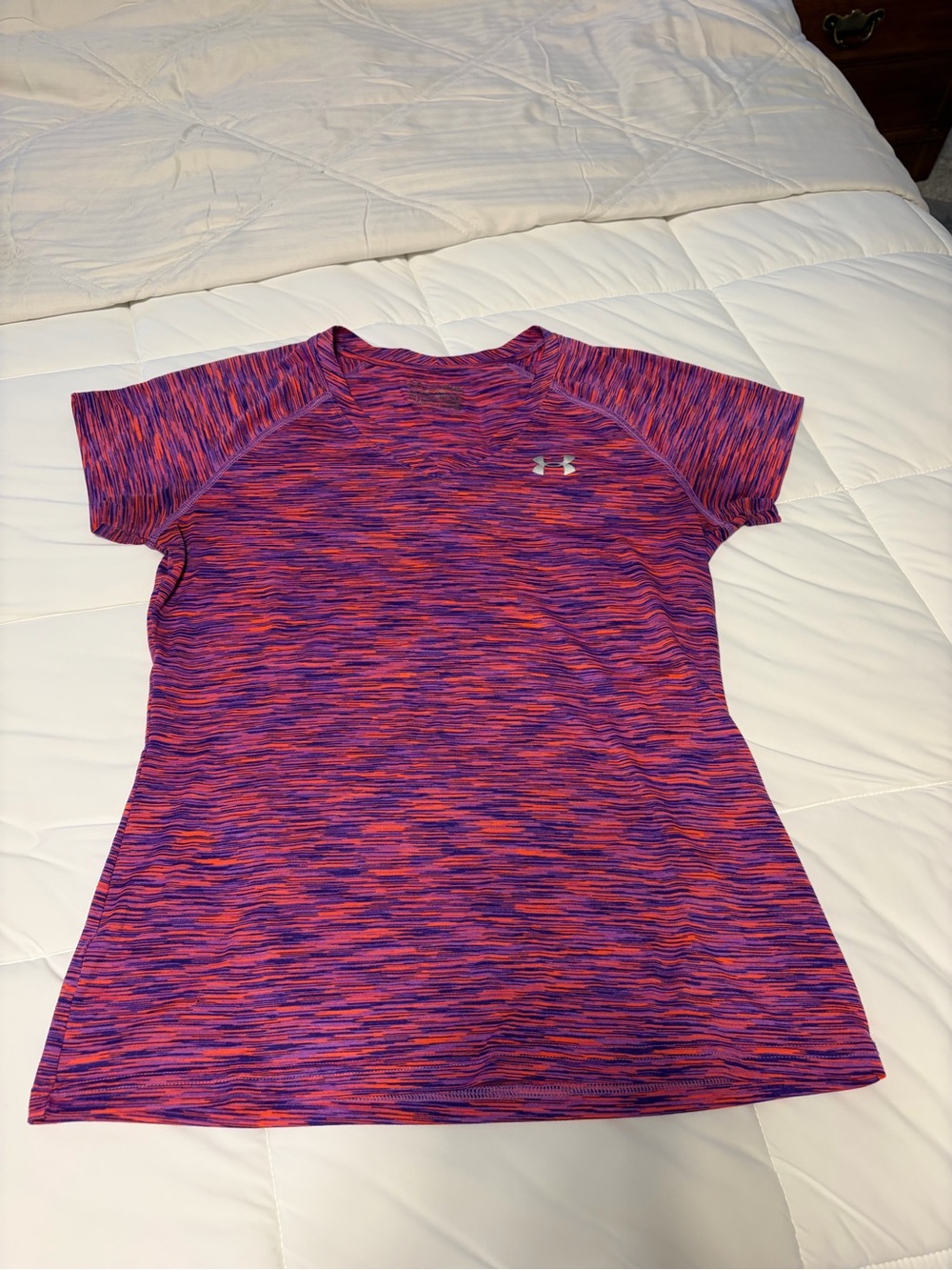 Under Armour Purple and Pink Space-Dye Short Sleeve Performance Tee